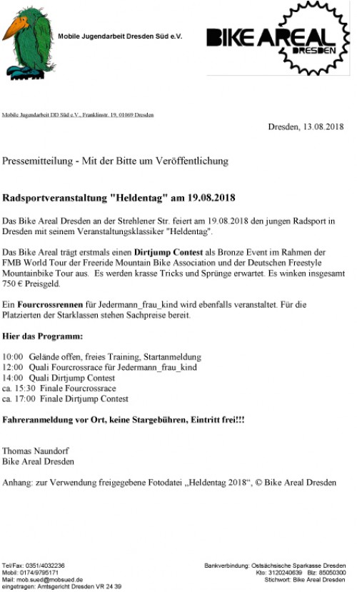 Pressemitteilung Heldentag 19.08.2018